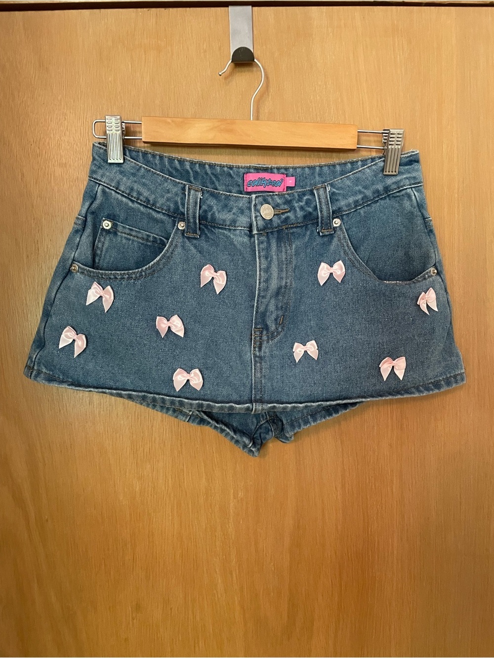 Edikted Y2K Style Bow Skort Size S 14” Waist.